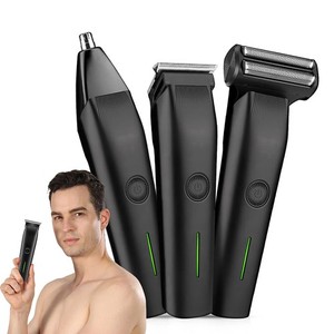 3 en 1 Kit de grooming pour hommes de Trimmer de barbe Nez Clipper pour cheveux d'oreille rechargeable