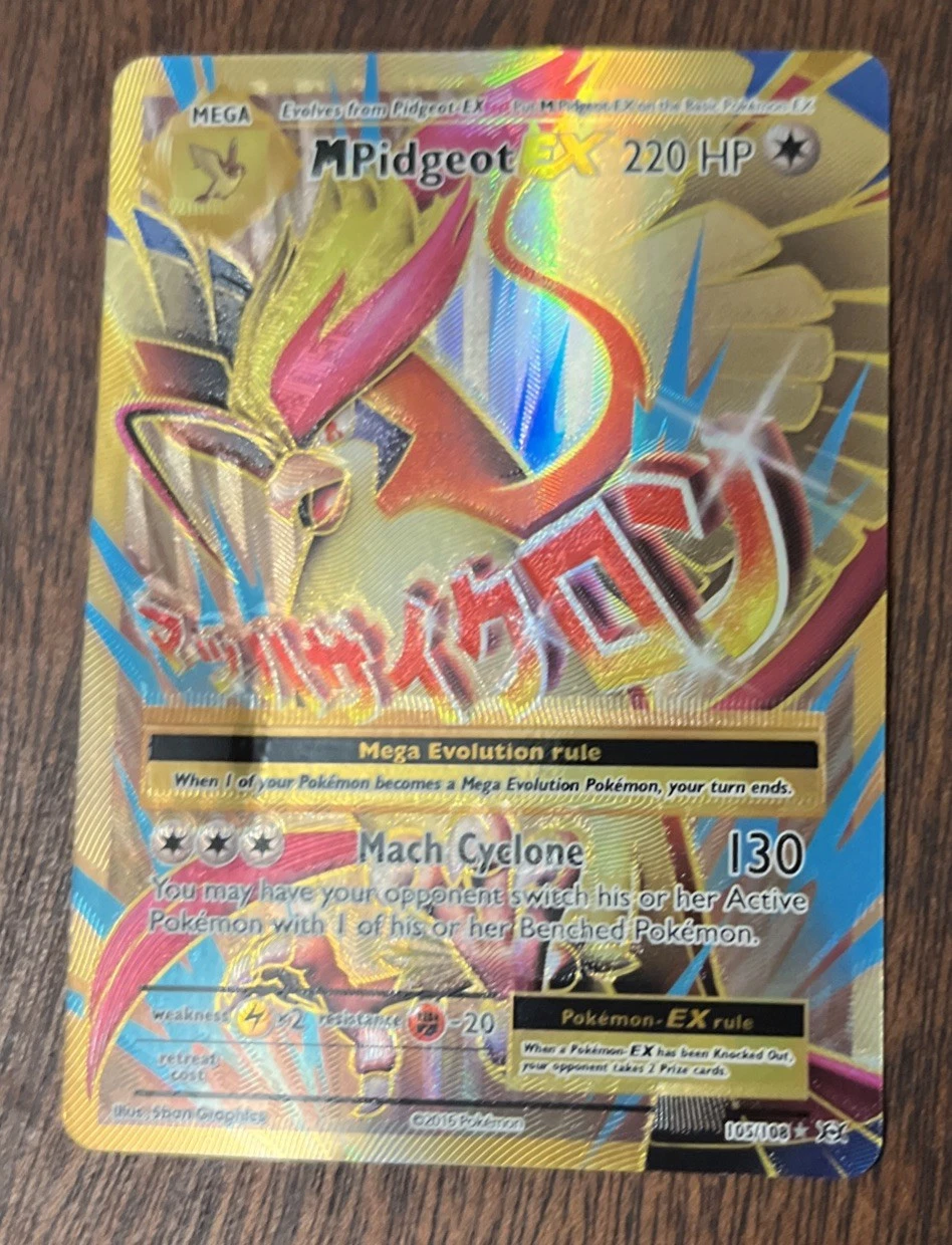 Pokémon TCG M Pidgeot EX 105/108 XY Evolutions Full Art Mega Evolution