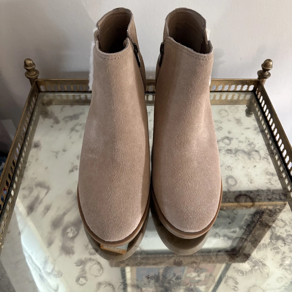 Koolaburra by UGG Boots Womens Size 8 Suede Ankle Wedge Shearling Zip 1124193 - Image 2 of 4