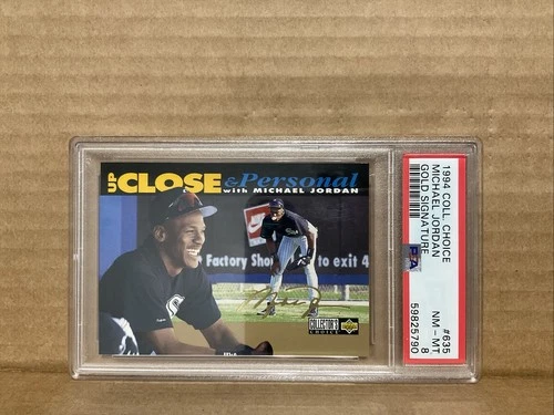 1994 Collector's Choice Gold Signature #635 Michael Jordan Psa 8