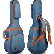 Acoustic Guitar Gig Bag 0.35inch Padded Guitar Bag Soft Denim Guitar Case wit...