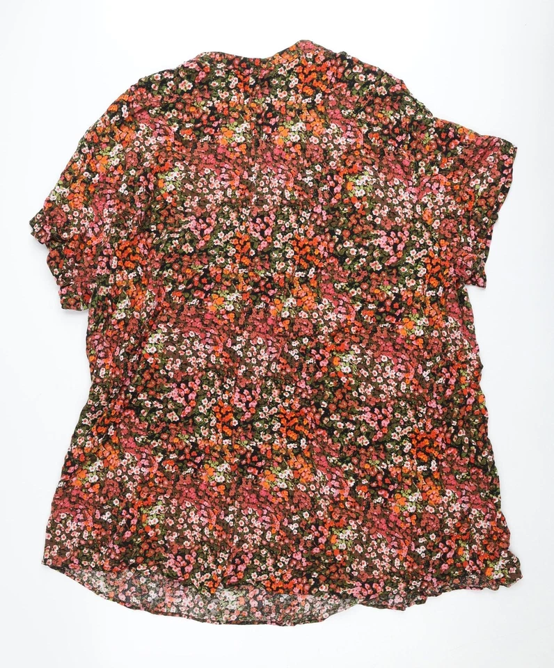 H&M Women’s Multicoloured Floral Blouse Size 18 Scoop Neck Sleeveless - Image 3 of 4
