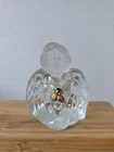 Vintage Fenton Guardian Angel Figurine May Emerald Birthstone Crystal Art Glass