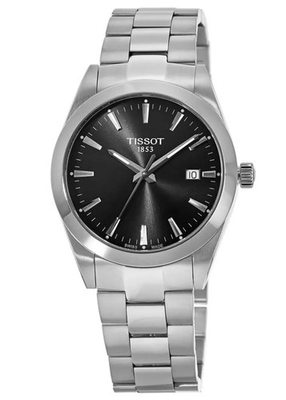 #ad New Tissot Gentlemen Black Dial 40mm Mens Quartz Watch T1274101105100 $249.00