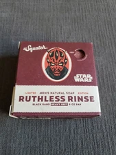 Dr. Squatch Star Wars Darth Maul Soap Bar 5oz HEAVY GRIT - Black Sand- BRAND NEW