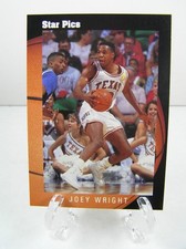 Star Pics Inc 1991 NCAA Basketball Card #27 Joey Wright University of Texas