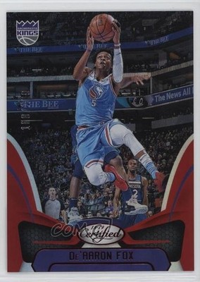 2018-19 Certified Mirror Red /299 De'Aaron Fox #57 05k6