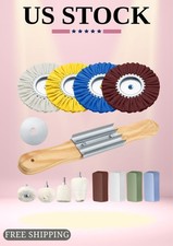 15 Pcs 8" Airway Polishing Wheel Kit with Buffing Compound for Angle Grinder