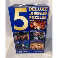 5 Deluxe Jigsaw Puzzles In One Box