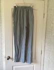 FARLS Women's Pants Blue Solid Crinkle Texture Elastic Waist Regular XL EUC — photo 1