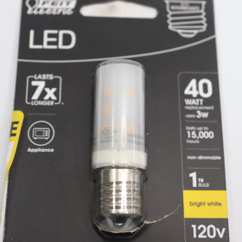 Feit Electric T8 Intermediate E17 Base Microwave Appliance LED Light Bulb - Image 3 of 4