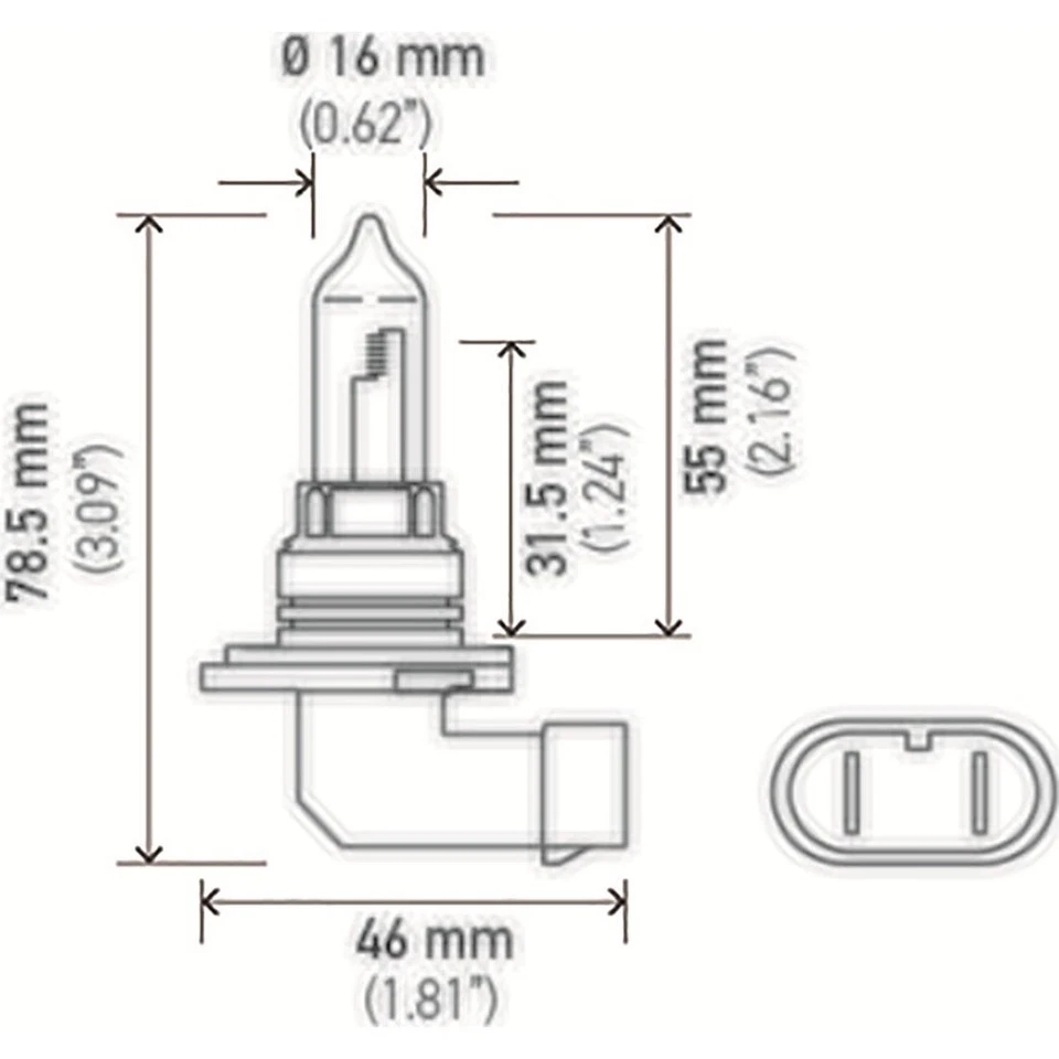 Bombilla de faro de haz alto Hella para Chevrolet Avalanche 2007-2010 2011 2012 2013 Foto 3 de 4