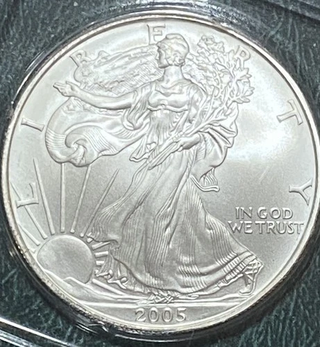 2005 American Silver Eagle Dollar 1 oz 99.9% Silver Uncirculated Littleton Coin