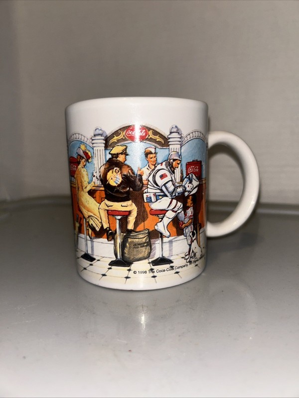 1998 Coca Cola Coffee Mug Astronaut Pilot Diner Collector Cup