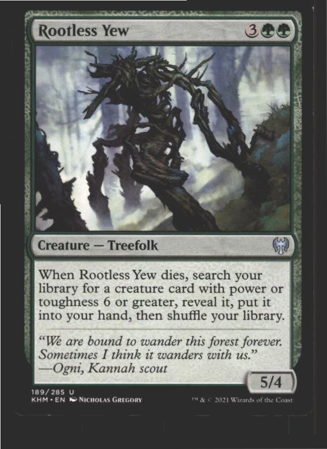 Rootless Yew 189 Uncommon Kaldheim Magic: The Gathering Lightly Played