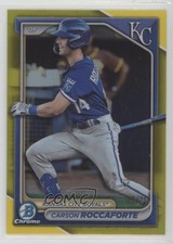 2024 Bowman Chrome Prospects Yellow Refractor /75 Carson Roccaforte #BCP-33 0yk6