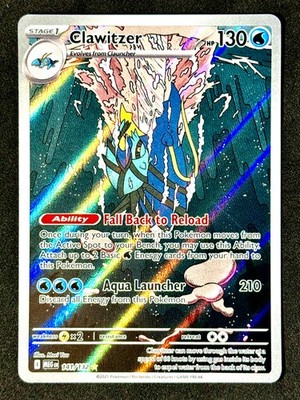 Pokémon Clawitzer 141/132 Illustration Rare IR Mega Evolution MEG NM Pack Fresh