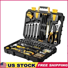 158 Pc Household Tool Set Auto Repair Toolkit W/Storage Case Durable Toolbox New