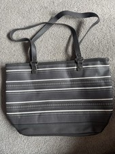 Jewell by Thirty-One Black & White Striped To...