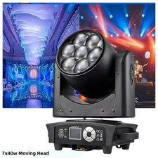 DJ Disco Show Zoom 7x40w Bee Eye Rotating Led Wash Moving Head Stage Lights