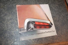 Chrysler Corporation Turbine Car  full color sales brochure. Clean, rare.