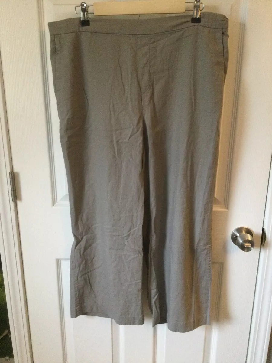 Old Navy High Waisted Wide Leg Cropped Linen Pants 14