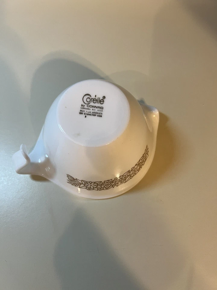 CORELLE Woodland Brown creme despejador vintage cabo de gancho MCM estampa floral retrô - Imagem 3 de 3