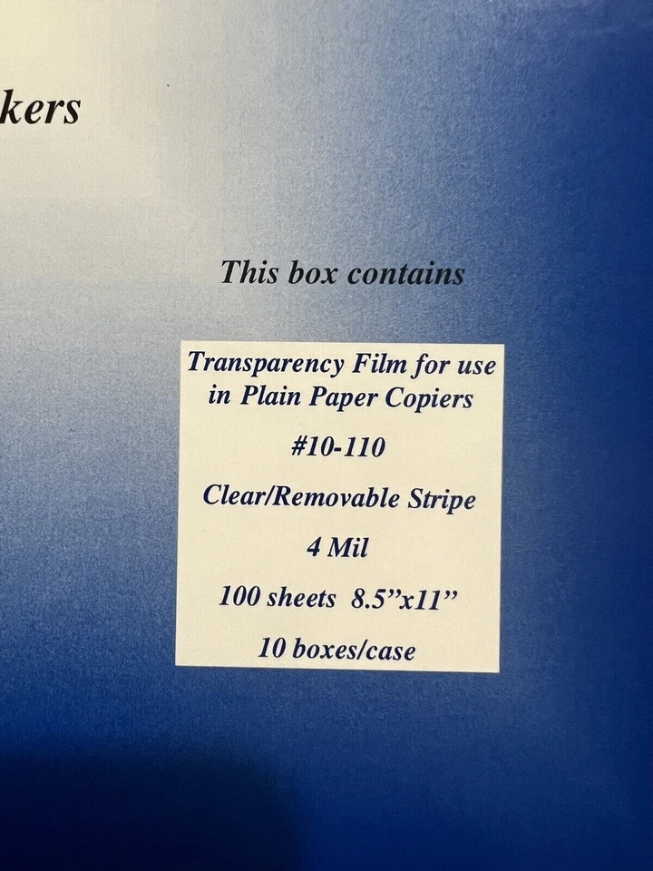 *1000 Sheets/1 Case Precision Imaging Transparency Film/ Copiers/ Laser Printers - Image 2 of 2