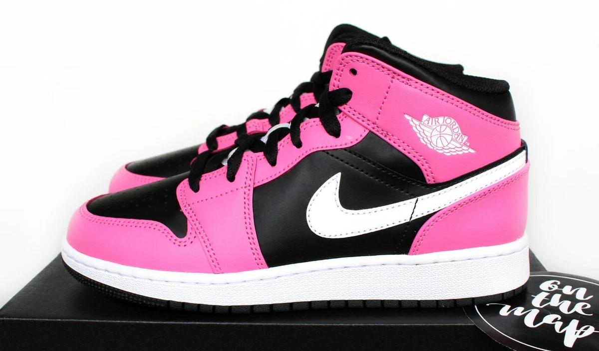 jordan retro 1 black and pink