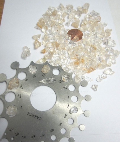 LAKE COUNTY RAW DIAMONDS CRYSTALS 4 CARAT STONE MIX 250CT LOT 50 GRAMS JEWELRY - Picture 4 of 5