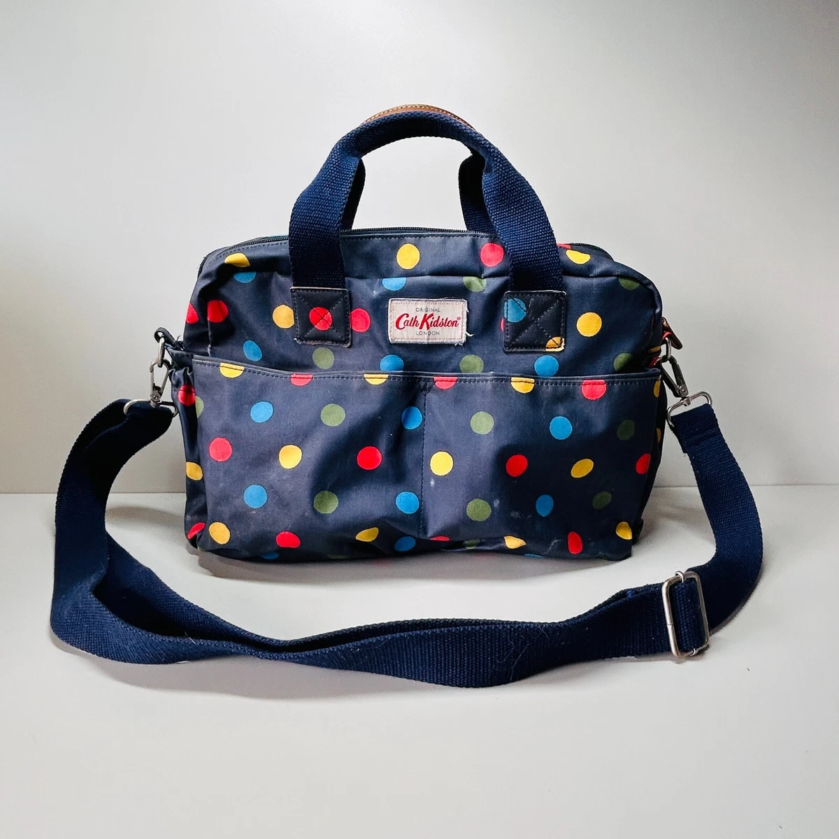 Cath kidston navy spot bag deals