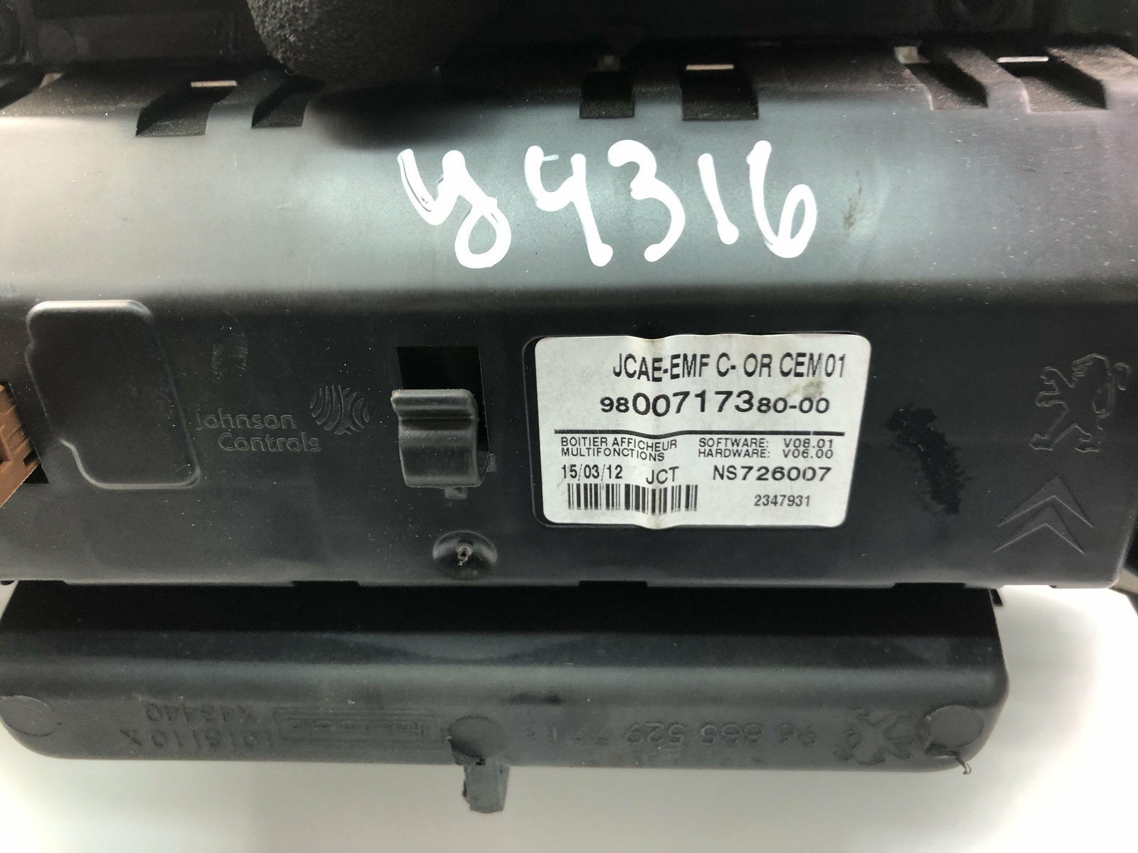 Y4316 CITROËN Display 9800717380 | eBay
