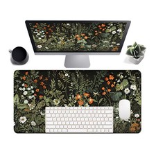 Floral Desk Mat 31.5"x15.7" XXL Gaming Mouse Pad Aesthetic Non-Slip Mat