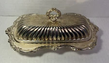 Silverplate  Butter Dish by LEONARD Hong Kong 8”X4 3/4”X2 1/2”