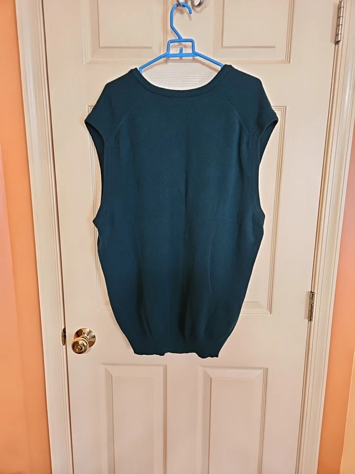 Chaleco Suéter Para Hombres Verde Lyle & Scott Lana Pura Bally Bunne Club de Golf Talla XL Foto 4 de 4