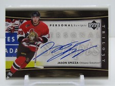 JASON SPEZZA 2005-06 UD TRILOGY PERSONAL SCRIPTS AUTOGRAPH AUTO! SENATORS!!