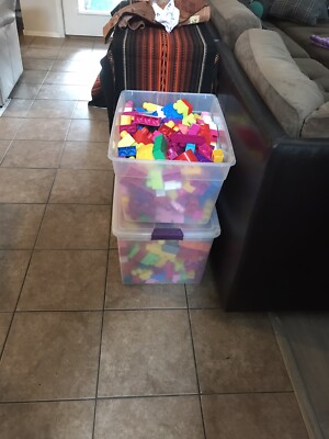 2 huge tubs duplo lego bricks good home steamed 