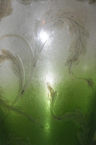 French Cameo Glass large Vase 1930's Vintage Graf Harrach Flowers Vines Colorful - Picture 7 of 12