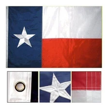 Texas Flag 8' x 12' Ft 210D Nylon Premium Outdoor Embroidered Double Sided Flag