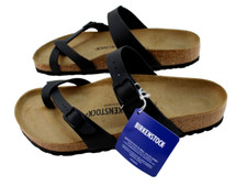 New BIRKENSTOCK Mayari Size 11 Regular Black Leather Women's Sandals MSRP 130