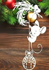 Mouse Swinging on a Holiday Ornament Metal Cutting Die Scrapbooking Card Making