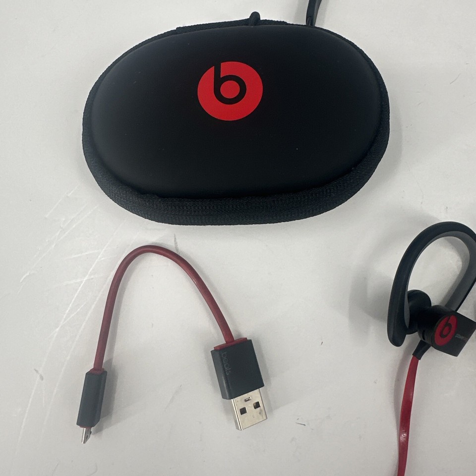 Beats by Dr. Dre Powerbeats 2 Bluetooth Sport Headphones Black/Red Read