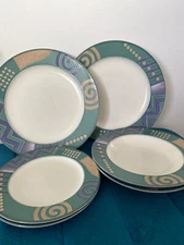 Set of 6 Mikasa Intaglio Dinner, Dessert Plate and Bowl By John Bergen Malaysia