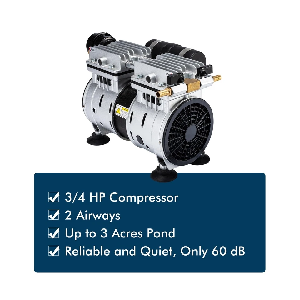HQUA PAS20 Pond & Lake Aeration System for Up to 3 Acre, 3/4 HP Compressor + ... - Image 4 of 4