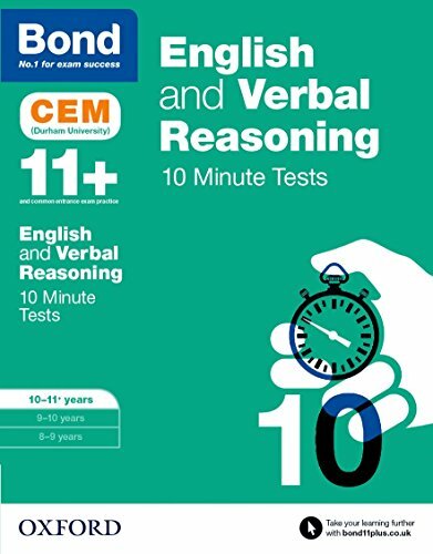 Bond 11+: English & Verbal Reasoning CEM 10 Minute Tests: 10-11 years By Michel
