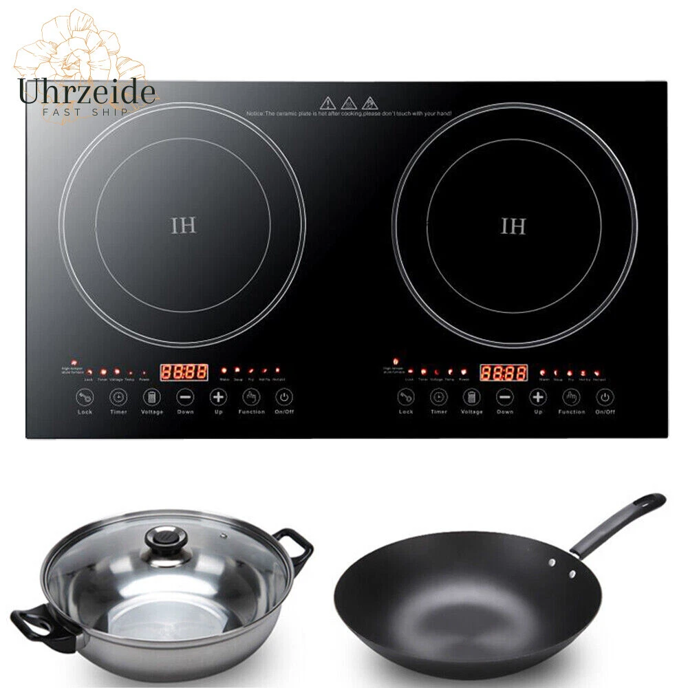2400W 110V Electric 2-Burners Built in Dual Induction Cooker Cooktop Countertop
Opens in a new windo