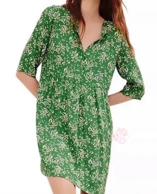 Ba&sh (Bash) Vlada Green Floral Print Mini Dress Sz 1 Small Boho