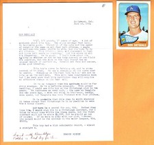 Replica Copies-Branch Rickey Scouting Report on Don Drysdale + 1965 Card