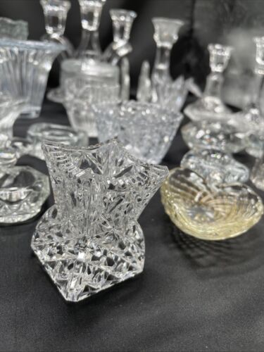 Konvolut Kerzenständer,Dosen Aus Kristall,Glass Sammlung 30 Teilen Kerzen#2 W3 - Bild 8 von 24