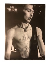 VTG Sid Vicious Black & White Tribute Poster 24x34 Sex Pistols
